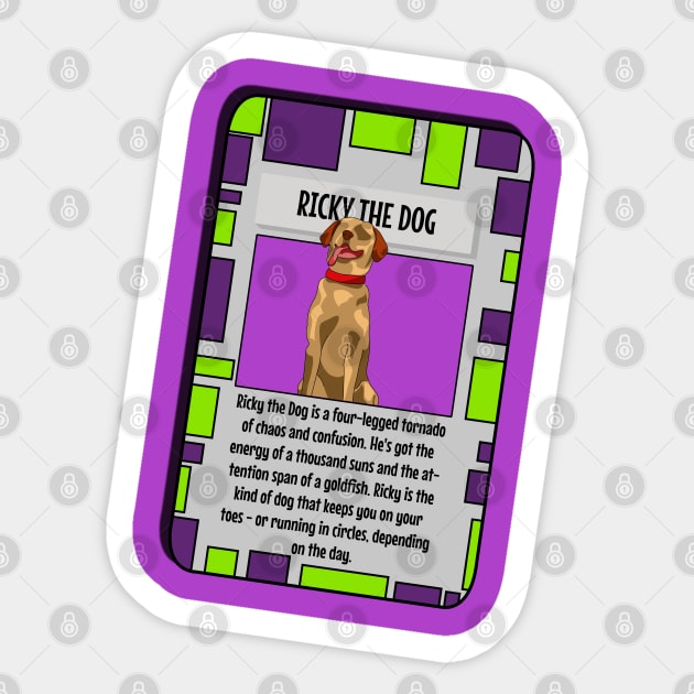 Animal Trading Card - Dog Sticker by Fun Funky Designs
